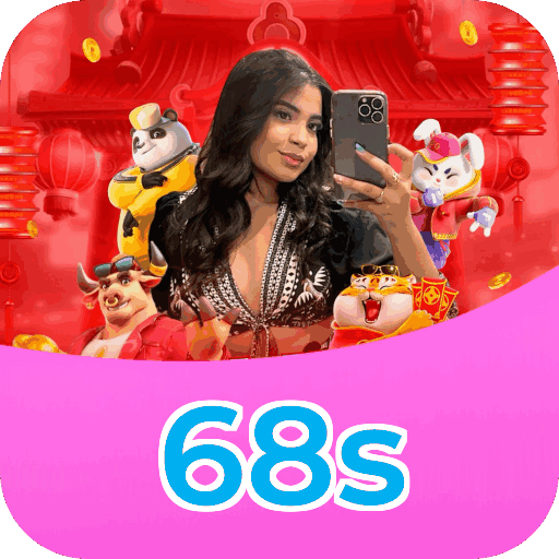 Interface do aplicativo 68s mostrando jogos disponíveis no iOS e Android